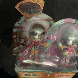  SDCC 2018 EXCLUSIVE SHOPKINS DOLL PEPPA MINT CHIP CHOC 2-PACK, UCC, COMIC CON LE