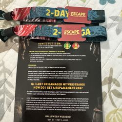 2 GA (2 day) Tickets for escape halloween 