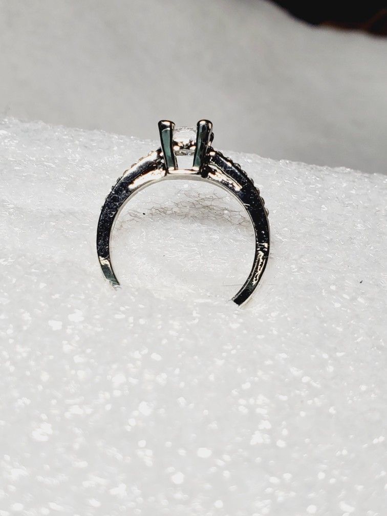 Princess Cut Sterling Silver Ring