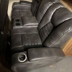 Electric Zero-Gravity Recliner Couch – Brown Leather – $300 OBO