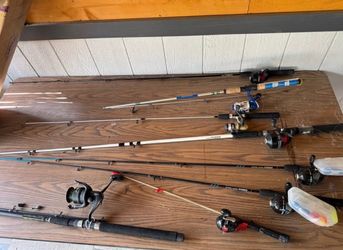 Lot of Fishing Rods and Reels