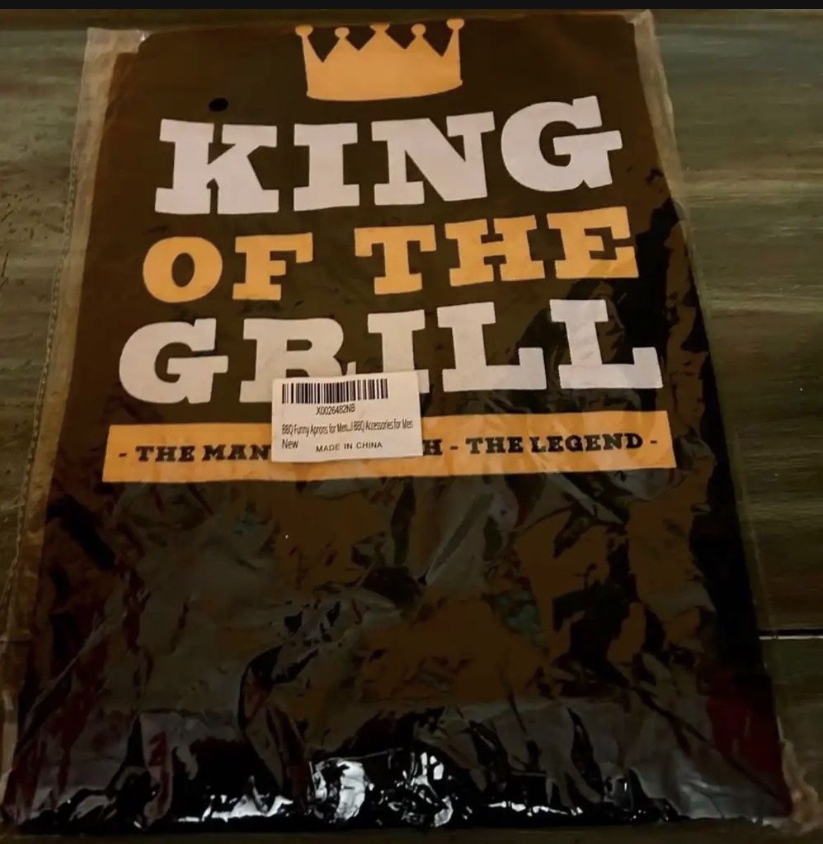 New Men’s BBQ Apron. King Of The Grill. The Man The Myth The Legend
