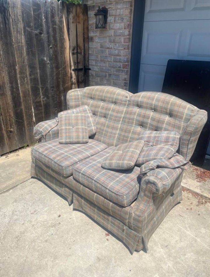 Plaid Loveseat