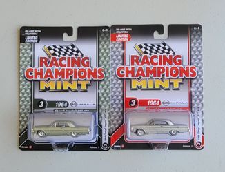 Racing Champions Mint 1964 Chevy Impala SS 409 Set - Versions A & B
$15 each or Both $25