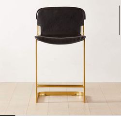 CB2 Rake Black Counter Stool