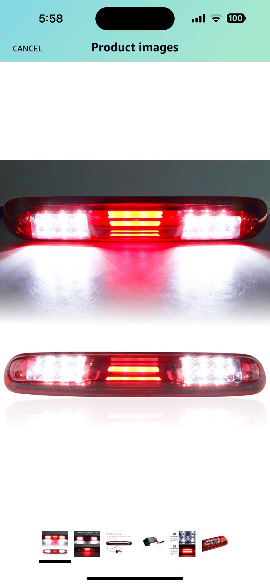 For 2007-2013 Chevy Chevrolet Silverado/GMC Sierra 1HD 3500HD 3D LED Bar 3rd Third Tail Brake Light Rear Cargo Lamp High Mount Stop light Elec