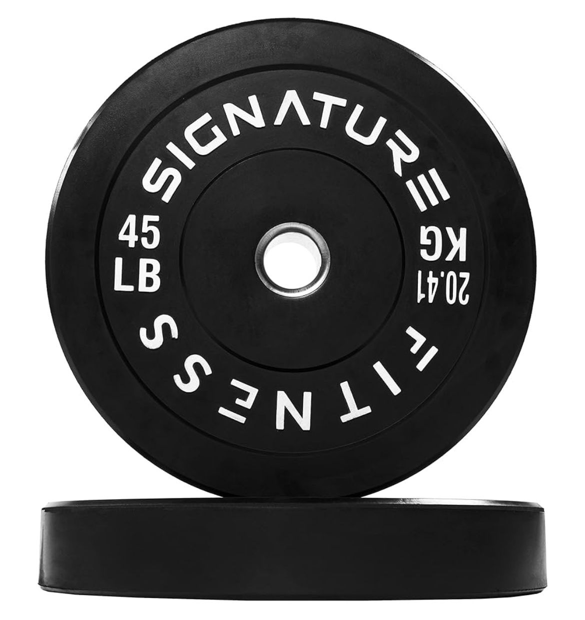 Set of 45 lbs Olympic Bumper Plates Set, 2" Weight Plates for Strength Training & Weightlifting