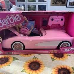 Brand New Inbox Barbie, The Movie, Hot Wheels Rc Barbie Corvette