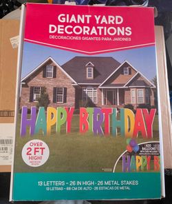 Giant happy birthday sign