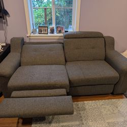 Grey Automatic Love Seat/Sofa Recliner