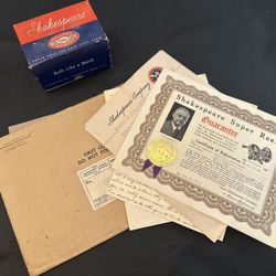 Shakespeare 1975 Super Reel Model GK with Original Box & Paperwork From 1943