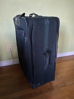 21w x 28h x 12 d green suitcase