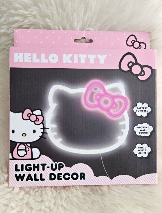 Hello Kitty Light Up Wall Decor Pink & White Lights 💗✨️🎀