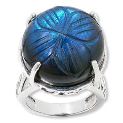 $87 Jay King mine finds labradorite stainless stee New This exquisite ring features a captivating labradorite stone, renowned for its stunning play of