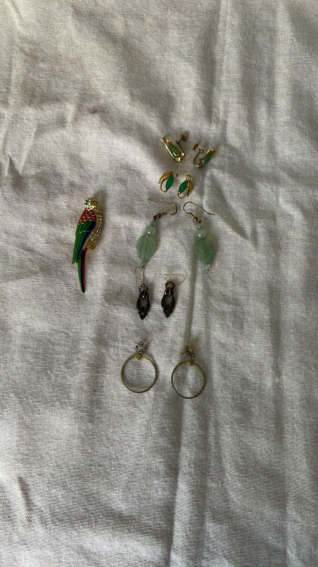 Antique Earrings And Pin