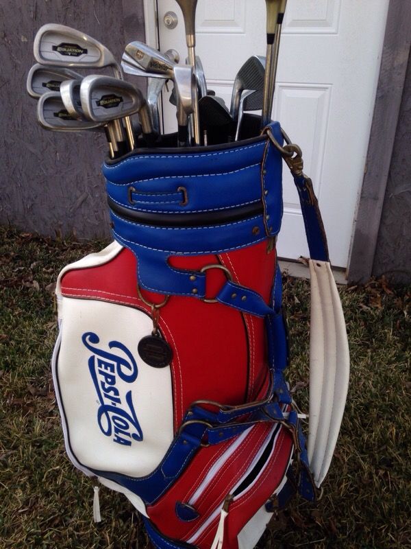 Golf bag with full set of clubs