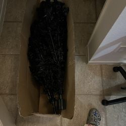 pre lit black 6.5 christmas tree 