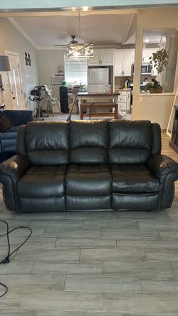 Leather Recliner Couch