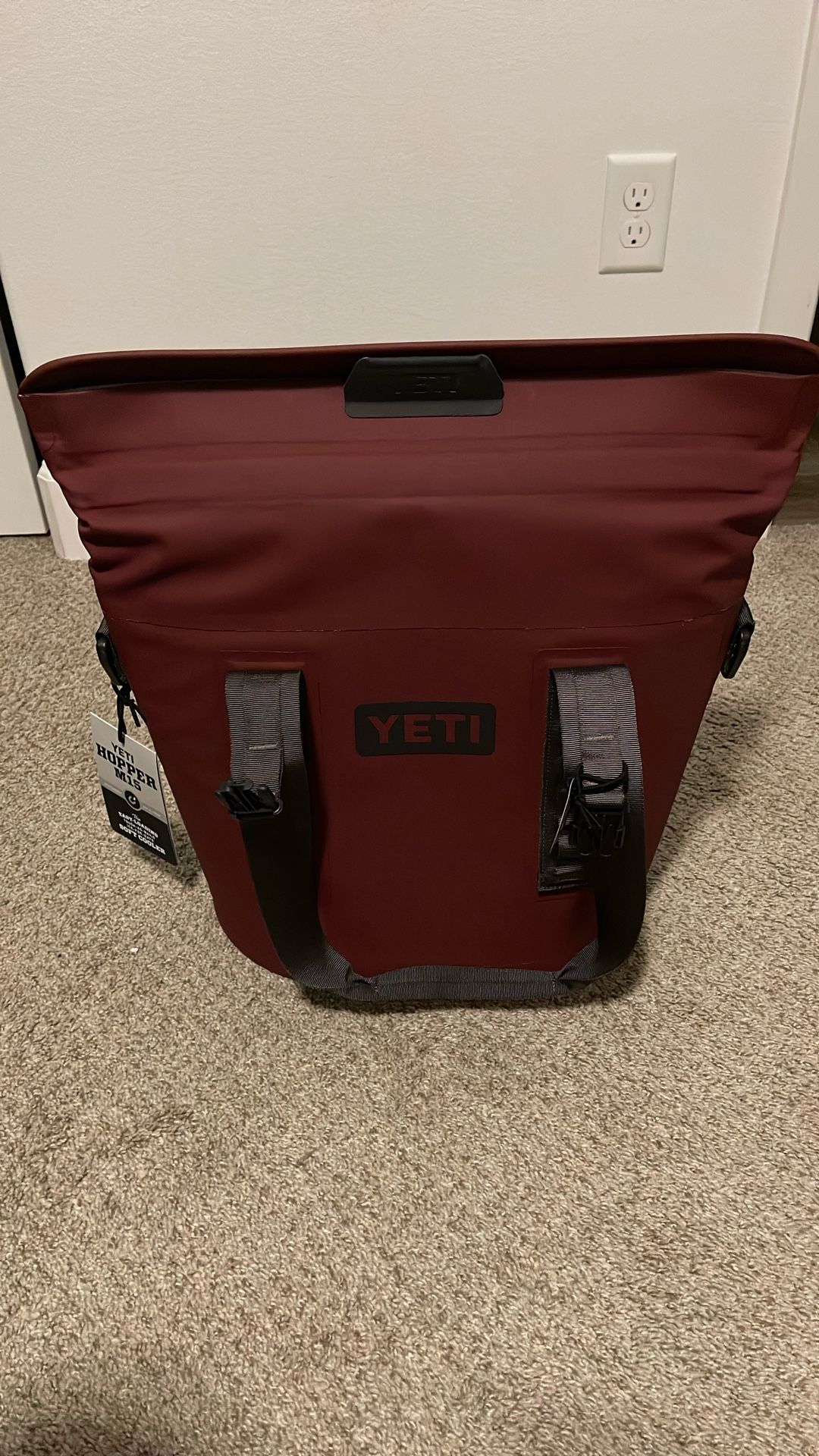 YETI Hopper M15 Wild Vine Red 32 can Soft Sided Cooler