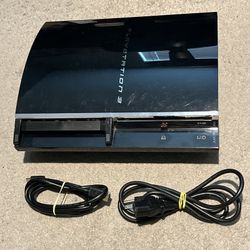 Playstation 3 Fat CECHA01 PS3 60GB Backwards Compatible Console w/ Cords Tested