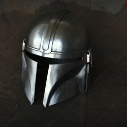 Mandalorian metal helmet