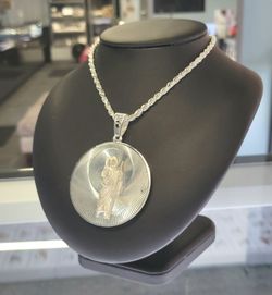 🎀Weekly Special 6/03- 6/07 2026🎀 925 26' rope Solid necklace with San judas virgen mary pendant set