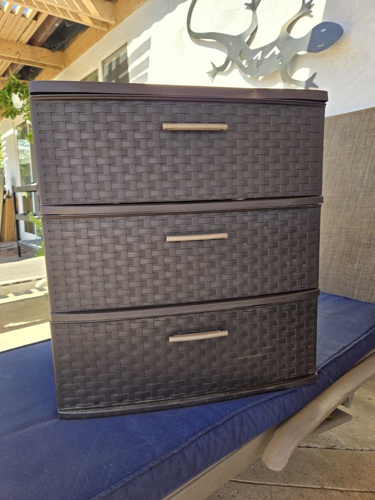 Plastic Storage Drawers-$20