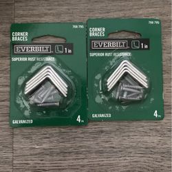 Corner braces 1 Inch - 4packs - $2 each pack