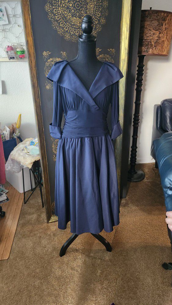 Jessica Howard Navy Blue Dress