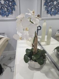 Luxury Artificial White Orchid Arrangement