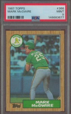 1987 Topps Mark McGwire #366 PSA 9 MINT - Oakland A's Rookie Era