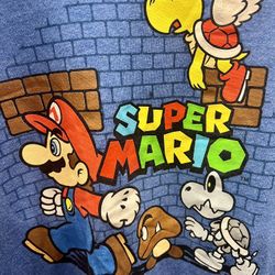Nintendo Super Mario Mens  T-Shirt XL Blue Video Games
