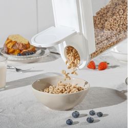 Vtopmart Cereal Containers Set, 2 PCS Airtight Food Storage Container with Flip-Top Lids, Plastic Organizer Dispenser for Kitchen, Pantry Organization