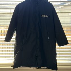 Hooded kids swim parka