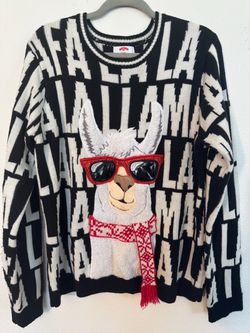 Holiday Time Large Fa La La Llama Ugly Christmas Sweater