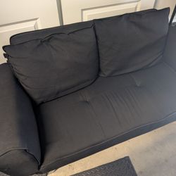 Black Small Couch Converts To Single Bed