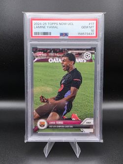 Lamine Yamal 2024-25 Topps Now UCL #17 PSA 10