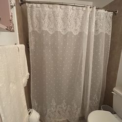 Cream Shower Curtain 