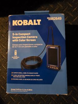 Kobalt 5-in Compact Inspection Camera (contact info removed) with Color Screen NEVER OPENED