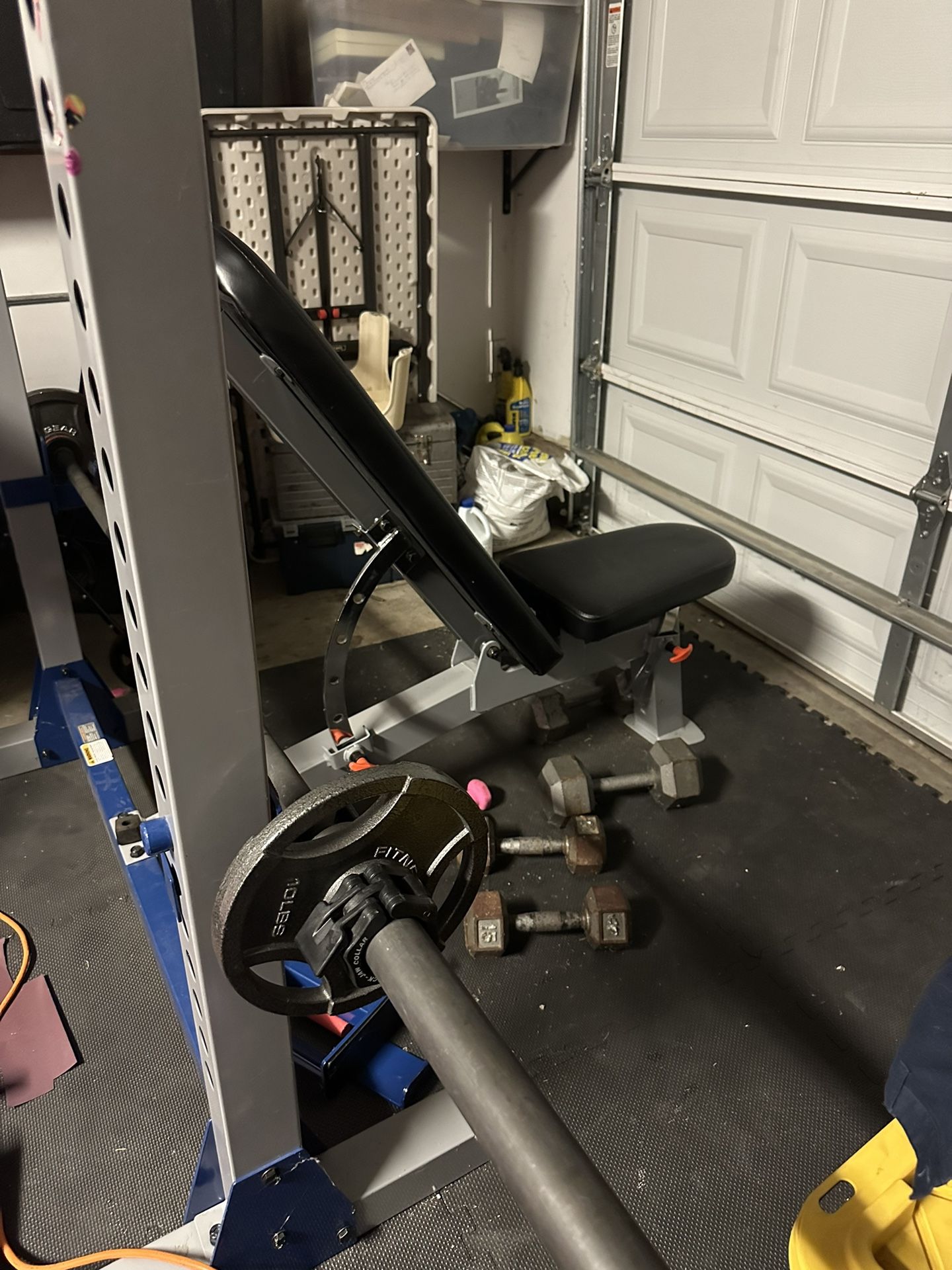 Bench + Weights + Bowflex Treadmill