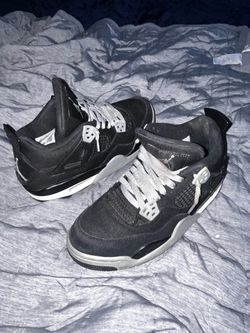 Air Jordan 4 Retro SE Black Canvas (Size 7Y)