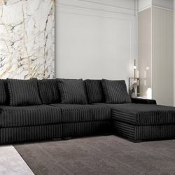 BRAND NEW Jumbo Corduroy Sectional (3 Colors)