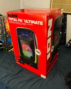 ION Total PA Ultimate 650W Bluetooth Speaker System | Party PA | 2 Microphones + LED Lights | FM Radio