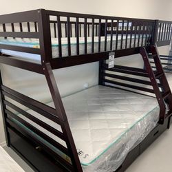 Brand New Bunk beds 2 different colors to choose from Espresso or Gray 