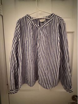 Long Sleeve Striped Button Up