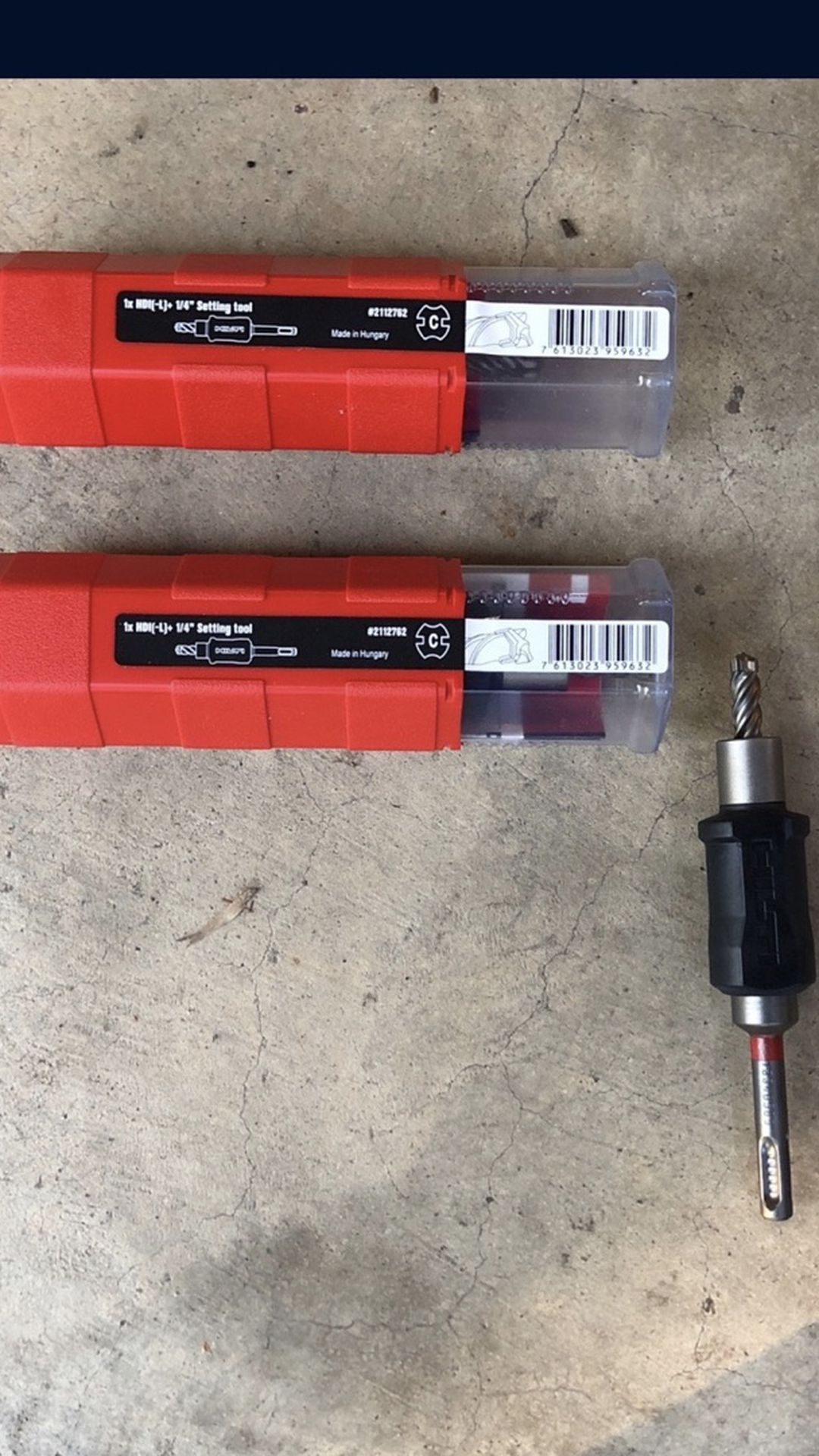 HILTI 1/4inch set tool and 3/8 drill bit SDS combo