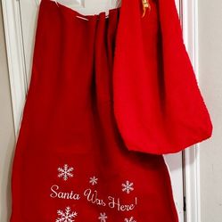 Oversized Santa Present Bags  $10 for Both 