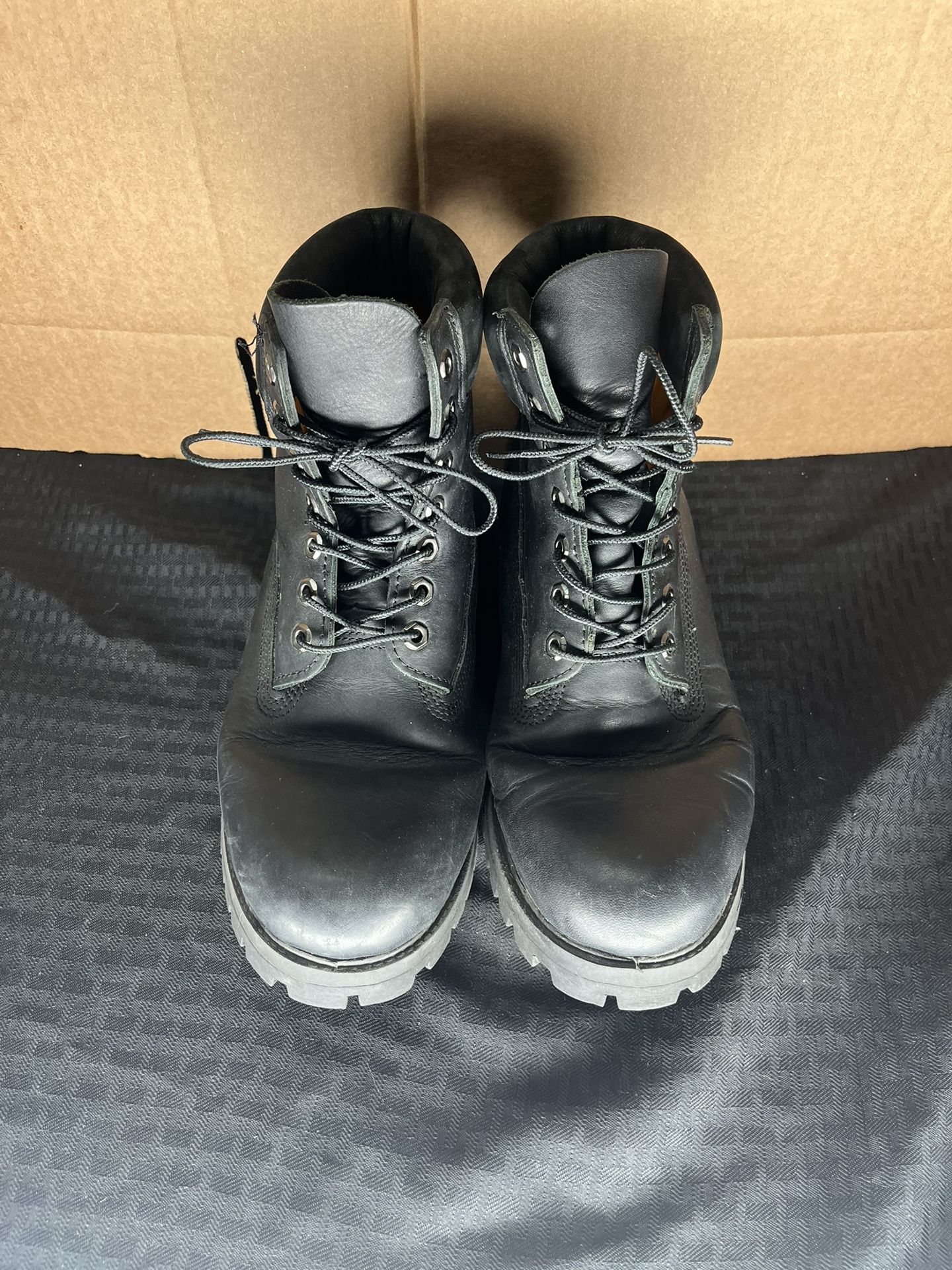 Black Timberland 6-inch Premium Waterproof Leather Boots - Size 10