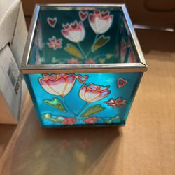 Glass Tea Light Candle Holder 