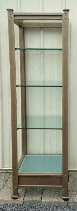 Heavy Duty Bombay & Co metal displays with glass shelves